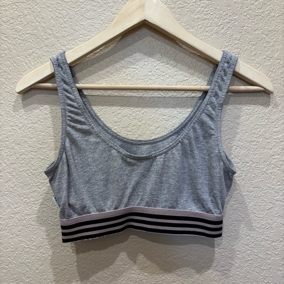 Adidas Originals Pastel Rose Sports Bra Rita Ora Floral Grey Firebird Small - Picture 8 of 10